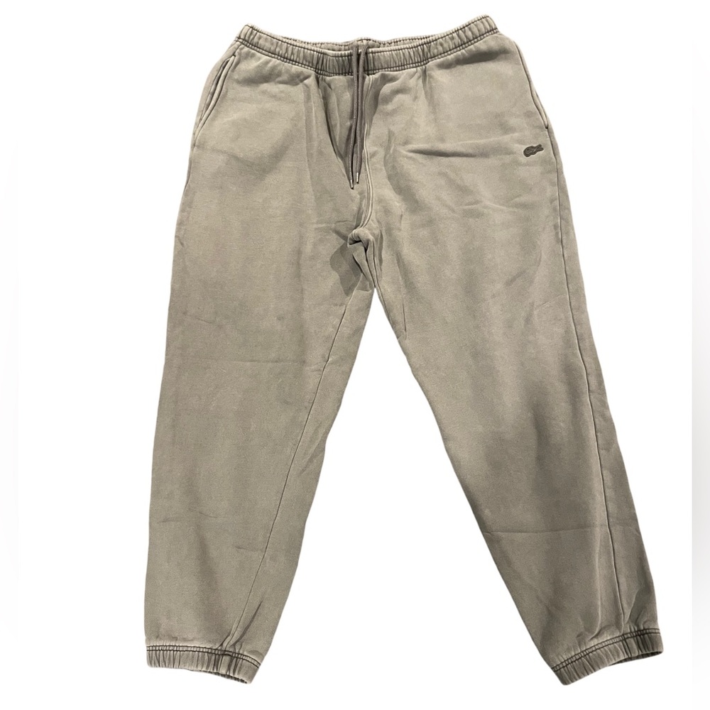 Unisex Grey Relaxed Fit Lacoste Sweatpants